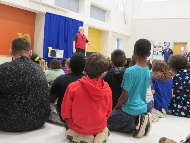 Enos Elementary School asked Richard Landry to use magic to emphasize the skill of sharing.