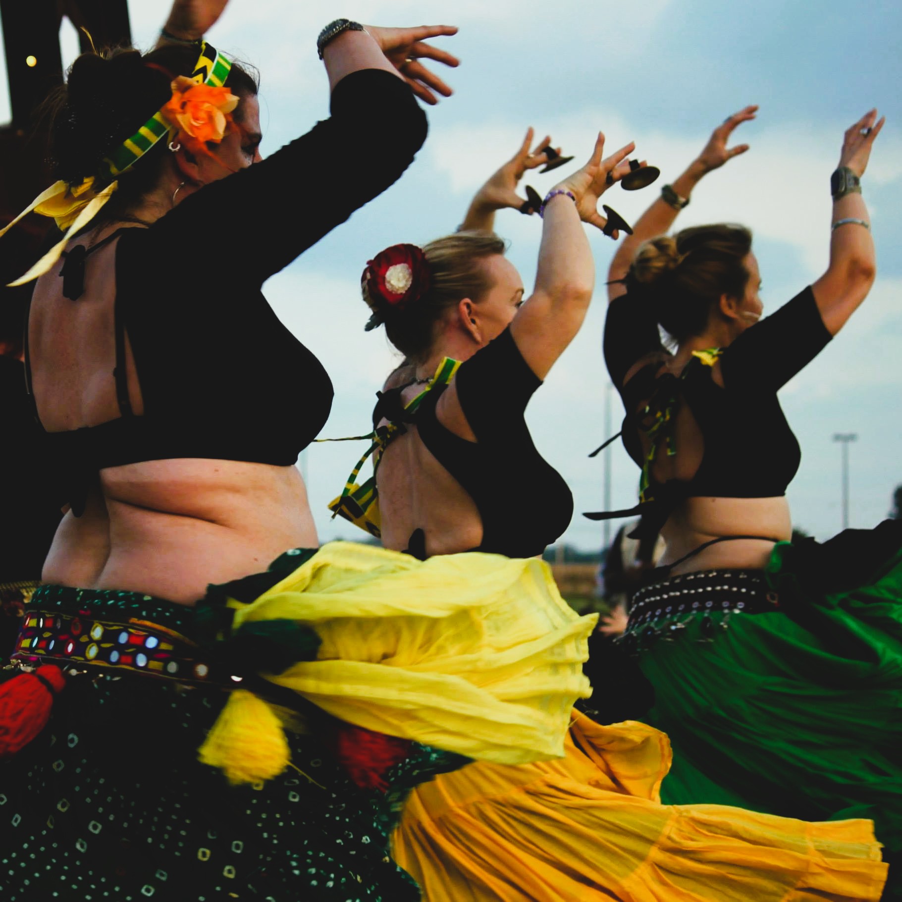 Three women dancing