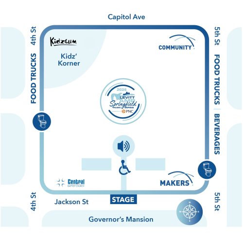 Lawn map for Levitt AMP Springfield Music Series